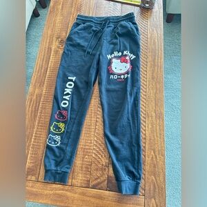Hello Kitty Kids Black Joggers with Colorful Accents